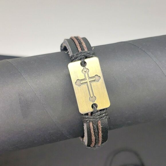 𝅺medieval cross adjustable bracelet - Picture 1 of 3